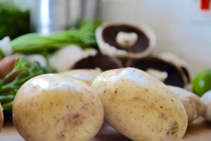 Potatoes and other vegetables.