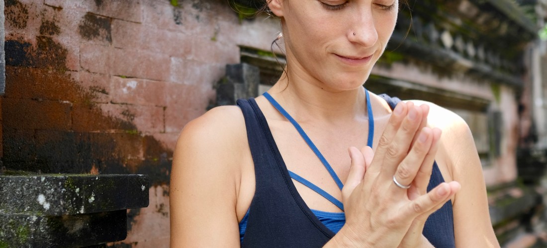 The Mat Movement luxury yoga retreats; Collette Davis in Ubud, Bali.