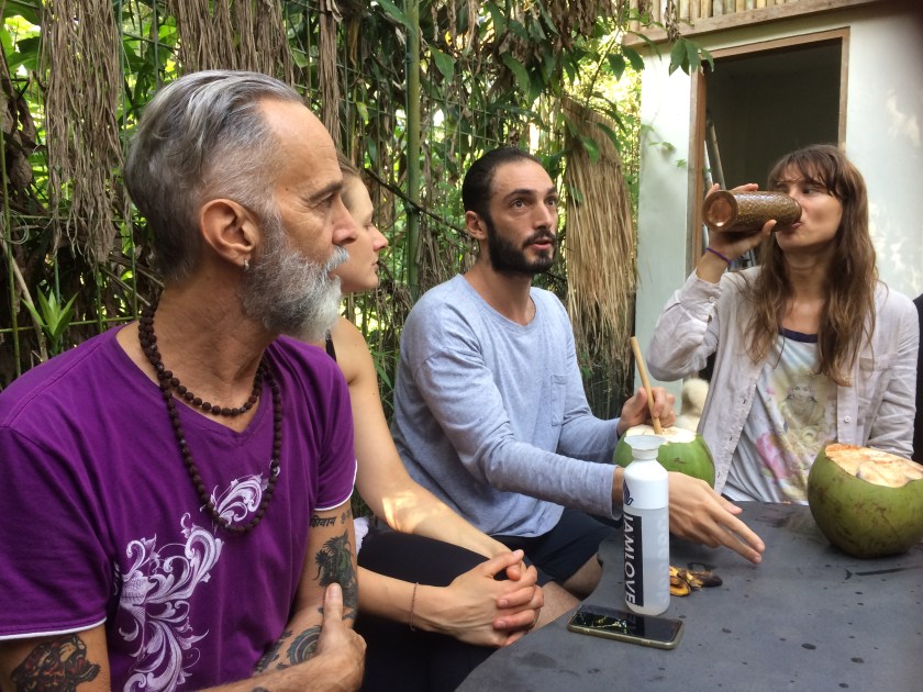 Anthony Prem Carlisi with Nathan A Thompson and Collette Davis of The Mat Movement